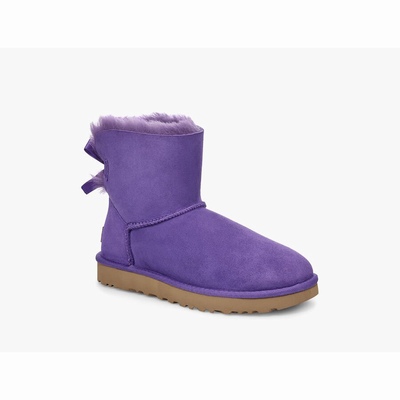 Botas UGG Mini Bailey Bow II Mulher Roxo | PT-LARHQ